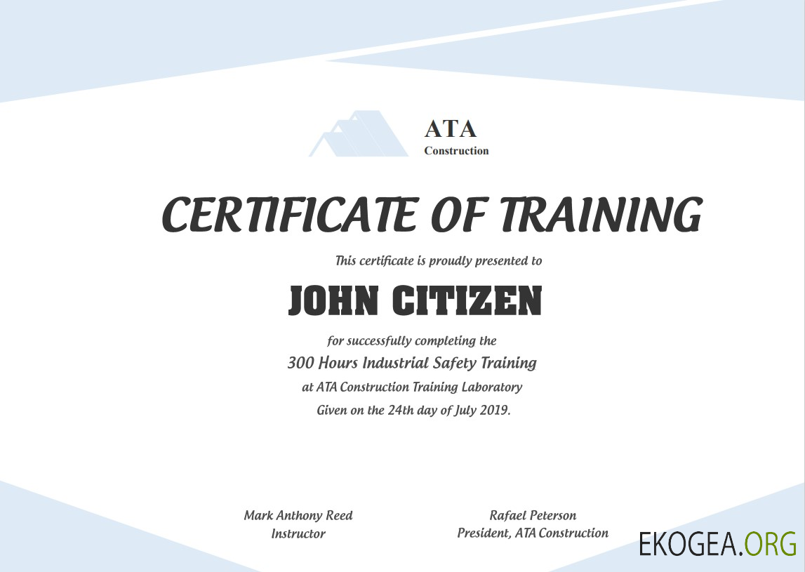 Certificat de formation à la sécurité aux États Unis